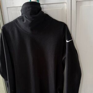 Nike Black Turtleneck with White Swoosh Sleeve